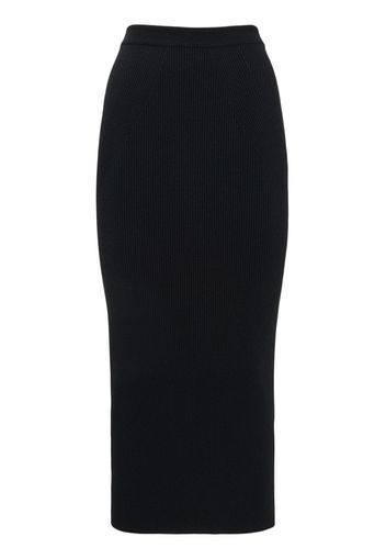 Alexander McQueen ribbed-knit pencil skirt - Schwarz