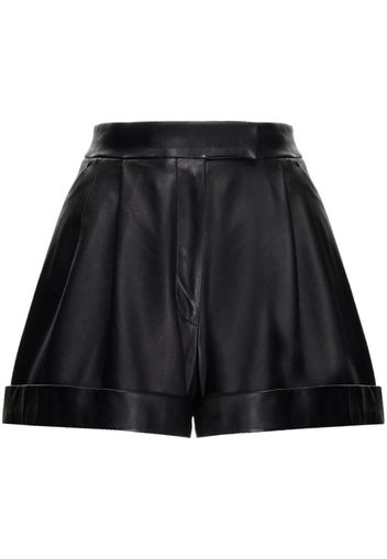 Alexander McQueen Shorts aus Leder - Schwarz