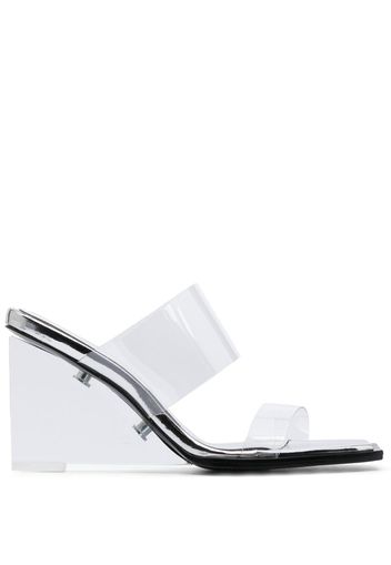 Alexander McQueen Shard transparent mules - Nude