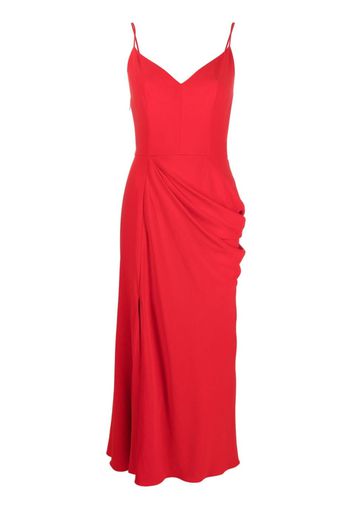 Alexander McQueen draped mid-length dress - Rot