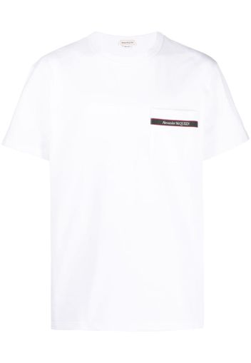 Alexander McQueen logo-print cotton T-Shirt - Weiß