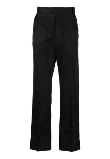 Alexander McQueen jacquard tailored trousers - Schwarz