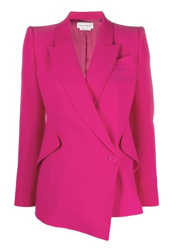 Alexander McQueen asymmetric single-breasted blazer - Rosa