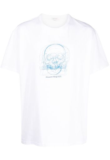 Alexander McQueen skull-print cotton T-shirt - Weiß