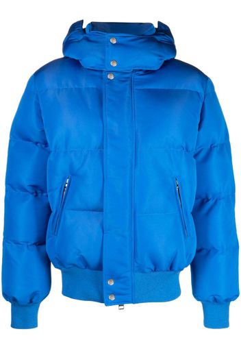 Alexander McQueen hooded padded jacket - Blau