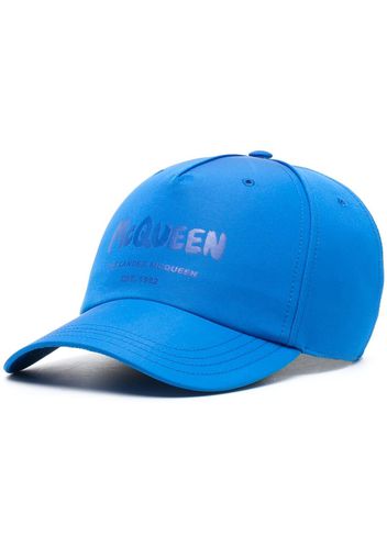 Alexander McQueen logo-print baseball cap - Blau