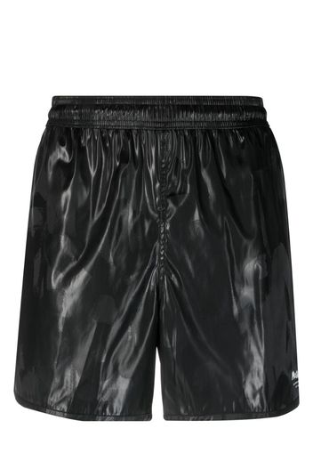 Alexander McQueen Graffiti logo-jacquard swim shorts - Schwarz