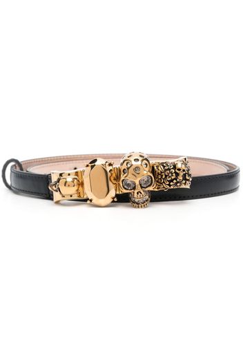 Alexander McQueen The Knuckle leather belt - Schwarz