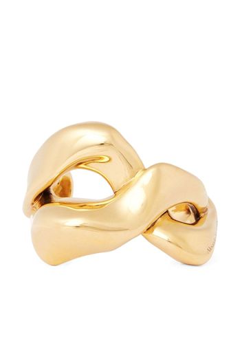 Alexander McQueen Twisted antique-finish cuff bracelet - Gold