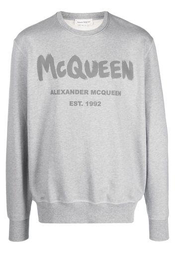 Alexander McQueen logo-print sweatshirt - Grau