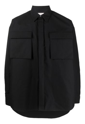 Alexander McQueen flap-pockets cotton shirt - Schwarz