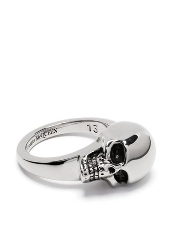 Alexander McQueen The Side Skull ring - Silber