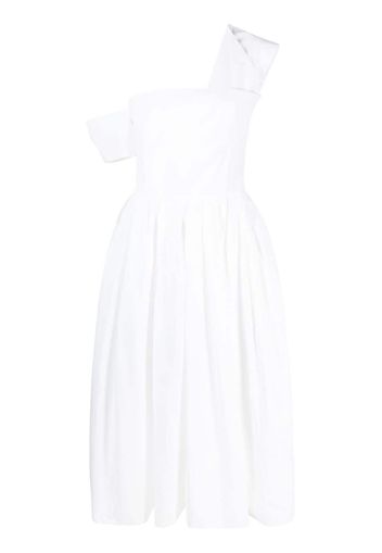 Alexander McQueen off-shoulder flared midi dress - Weiß