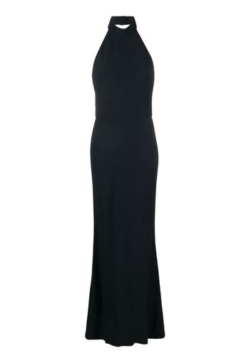 Alexander McQueen halterneck open-back maxi dress - Schwarz