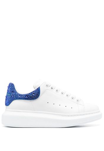 Alexander McQueen crystal-embellished lace-up sneakers - Weiß