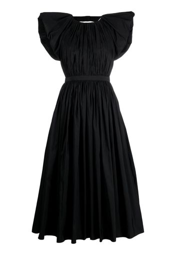 Alexander McQueen pleated open-back dress - Schwarz