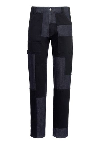 Alexander McQueen Gerade Jeans im Patchwork-Look - Blau