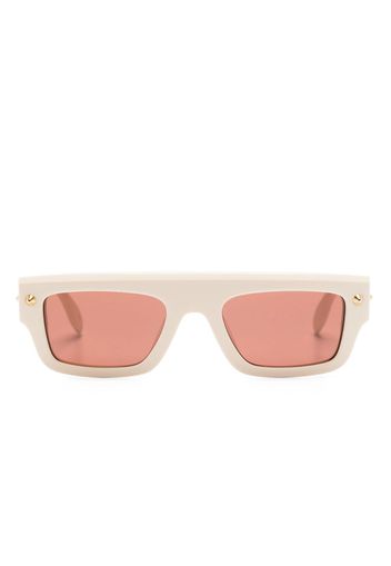 Alexander McQueen square-frame tinted sunglasses - Nude