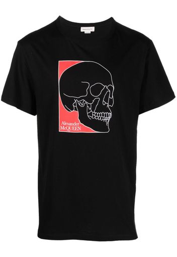 Alexander McQueen T-Shirt mit Totenkopf-Print - Schwarz