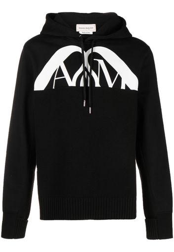 Alexander McQueen Hoodie mit Logo-Print - Schwarz