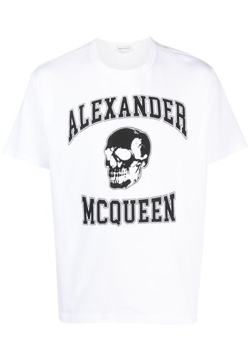 Alexander McQueen T-Shirt mit Totenkopf-Print - Weiß