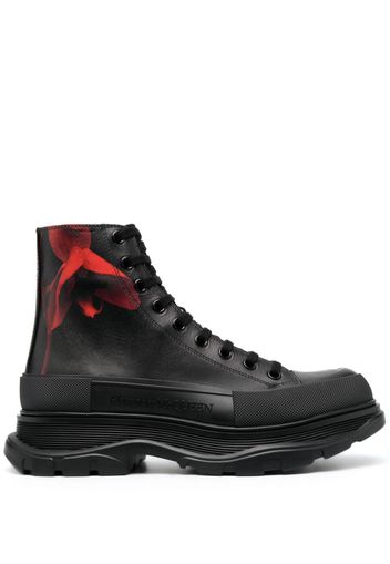 Alexander McQueen Stiefel mit Logo-Prägung - Schwarz