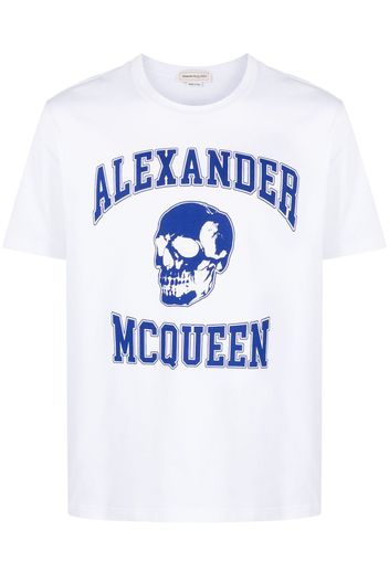 Alexander McQueen T-Shirt mit Totenkopf-Print - Weiß