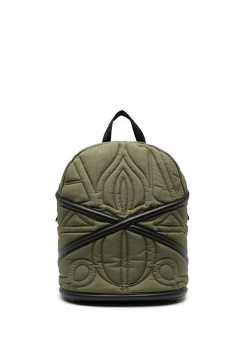 Alexander McQueen Pansies quilted backpack - Grün