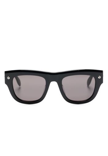 Alexander McQueen tinted square-frame sunglasses - Schwarz