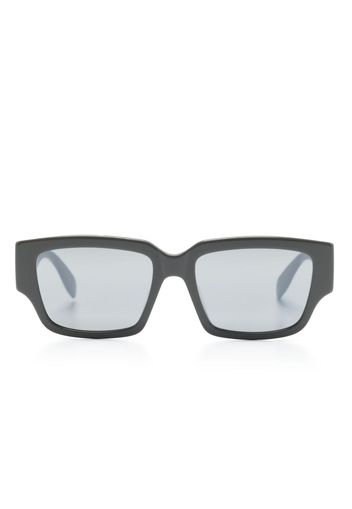 Alexander McQueen graffiti rectangle sunglasses - Grau