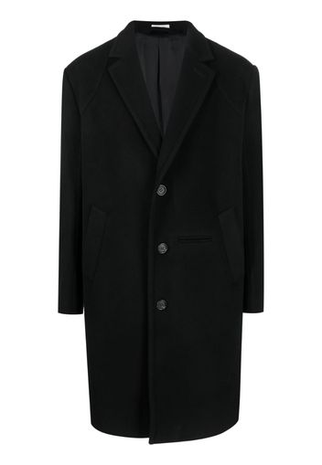 Alexander McQueen raglan sleeves wool-blend coat - Schwarz