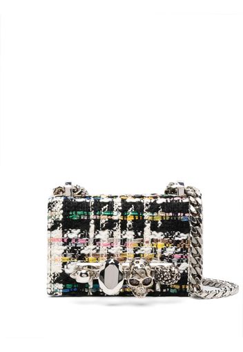 Alexander McQueen Jewelled tweed mini bag - Schwarz