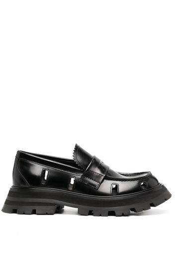 Alexander McQueen Wander chunky leather loafers - Schwarz