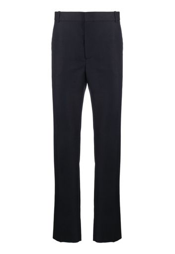 Alexander McQueen wool-blend straight-leg trousers - Blau