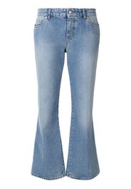 Alexander McQueen Cropped-Jeans mit ausgestelltem Bein - Blau