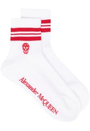 Alexander McQueen Socken mit Streifen - Weiß