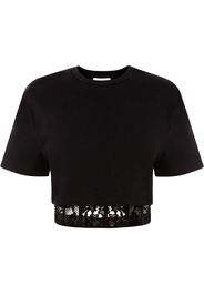 Alexander McQueen Cropped-T-Shirt - Schwarz