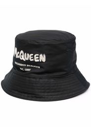 Alexander McQueen McQueen Graffiti Fischerhut - Schwarz