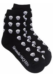 Alexander McQueen intarsia-knit ankle socks - Schwarz