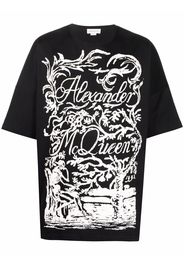 Alexander McQueen logo-print cotton T-shirt - Schwarz