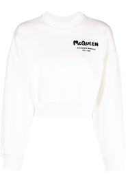 Alexander McQueen chest logo-print sweatshirt - Weiß