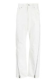Alexander McQueen zipped-leg jeans - Weiß