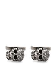 Alexander McQueen Crystal Skull cufflinks - Silber