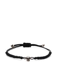 Alexander McQueen skull-charm cord bracelet - Schwarz