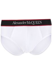 Alexander McQueen logo-waistband cotton briefs - Weiß