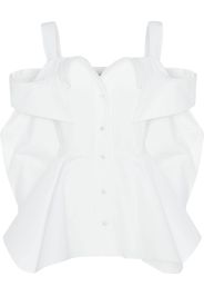 Alexander McQueen deconstructed peplum-hem shirt - Weiß