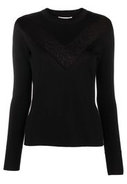 Alexander McQueen Pullover mit Sheer-Effekt - Schwarz