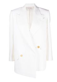 Alexander McQueen asymmetric double-breasted blazer - Weiß