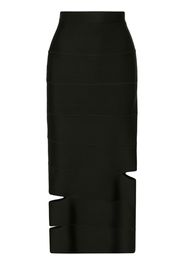 Alexander McQueen cut-out panelled pencil skirt - Schwarz