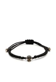 Alexander McQueen skull-charm drawstring bracelet - Schwarz